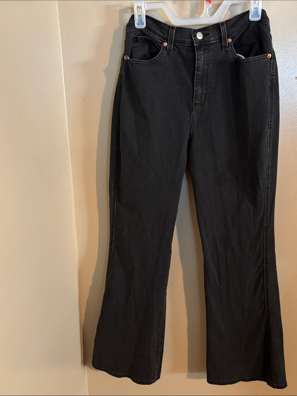 Signature by Levi Strauss Black High-Rise Flare Jeans